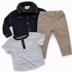 AG Adriano Goldschmied Kids Boys 3-pc Outfit Set 12M EUC